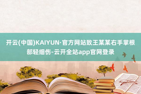 开云(中国)KAIYUN·官方网站致王某某右手掌根部轻细伤-云开全站app官网登录